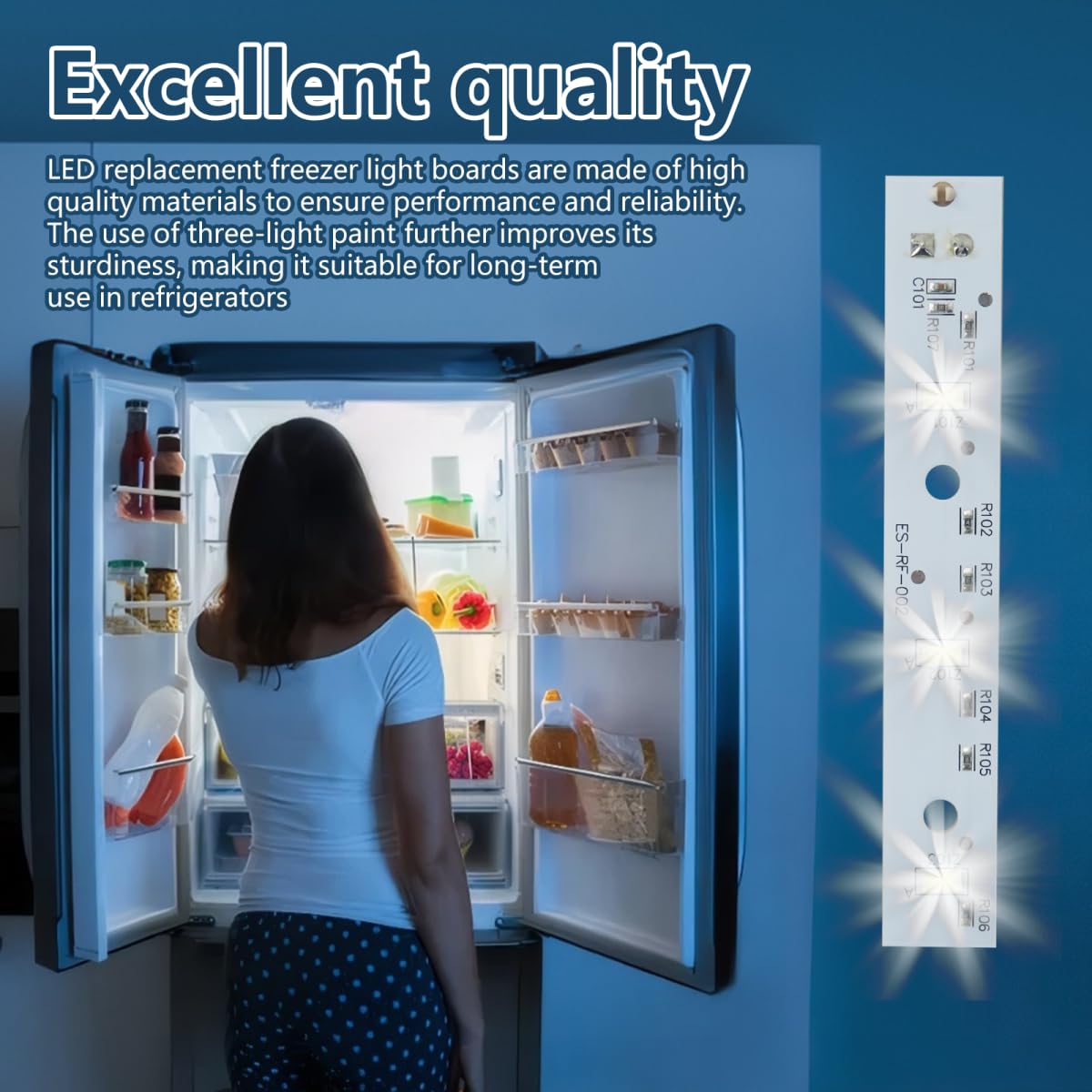 Amazon.com: INGQI 5 Pack WR55X26671 Freezer LED Light Board